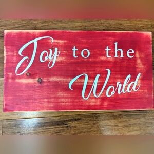 Joy to the World Christmas sign.home accents.